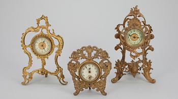 BORDSKLOCKOR, 3 st, 1900-talets början.