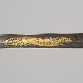 Saber, Swedish, second half of the 19th century, with scabbard.