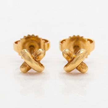 Tiffany & Co, korvakorut, "Cross Stitch", 18K kultaa.