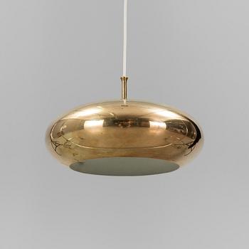 A 20th century brass ceilinglamp.