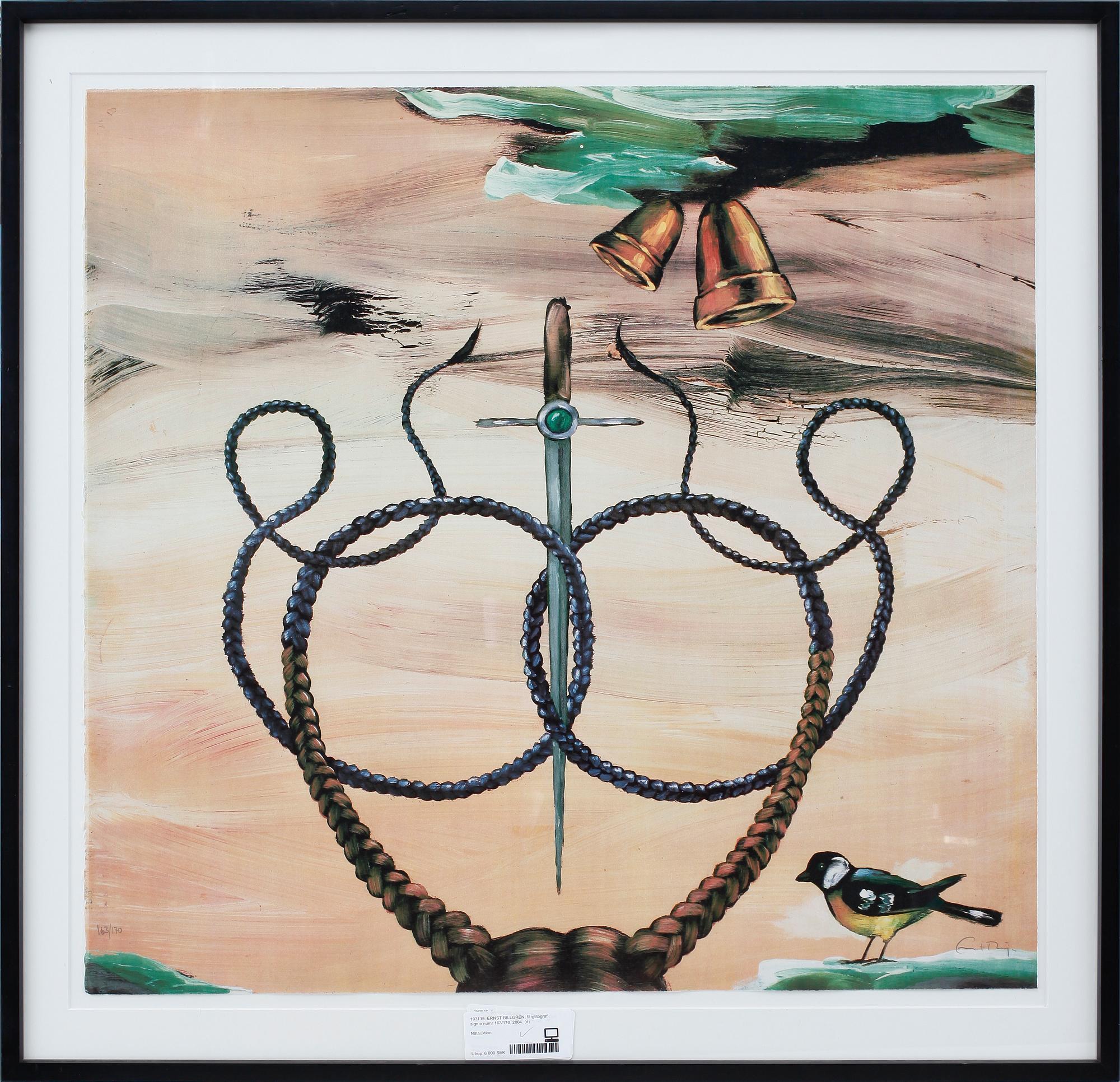 ERNST BILLGREN, färglitografi, sign o numr 163/170, 2004.