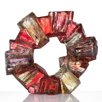 Edvin Öhrström, "Korona", a cast glass sculpture, Lindshammar Glassworks.