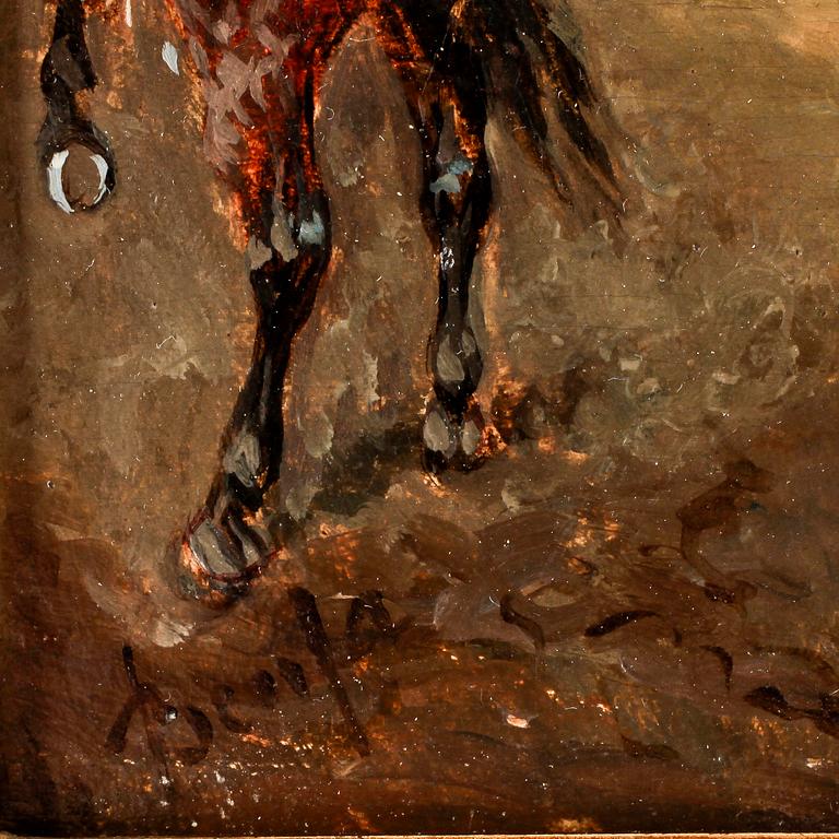 ALEXANDER II RITTER VON BENSA, olja på pannå, signerad.