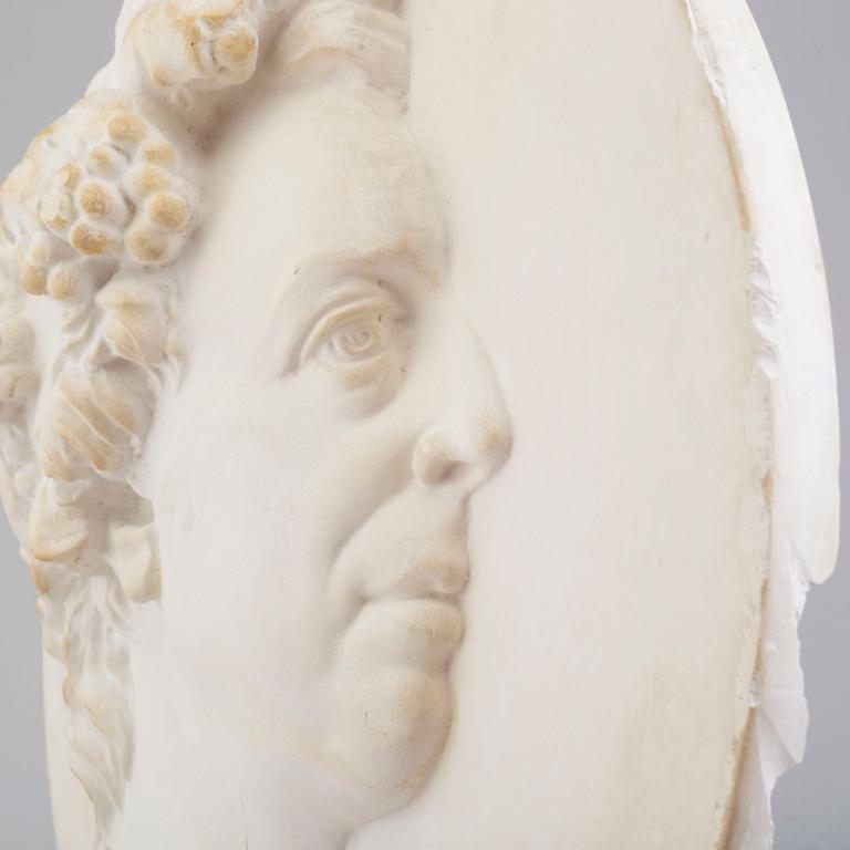 JOHAN TOBIAS SERGEL, efter, medaljong av gips, 1900-tal.