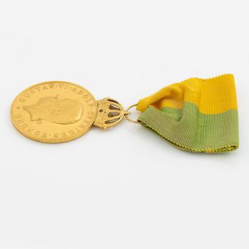 Gold medal Gustaf VI Adolf, Sweden, Royal Patriotic Society 1953.