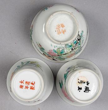 PARTI PORSLIN, 10 delar, Kina, 1900-tal.