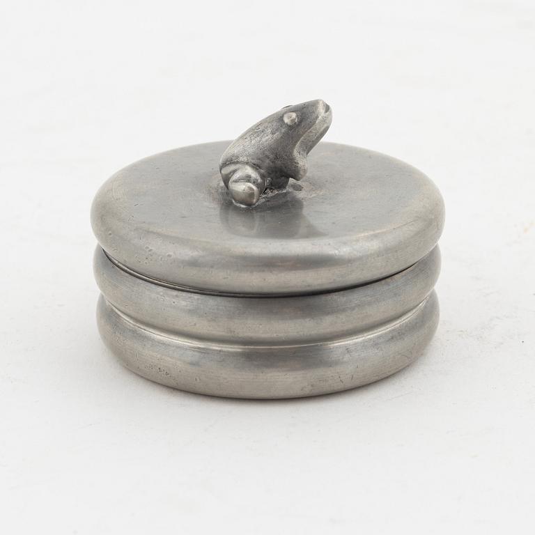 Estrid Ericson, probably, a pewter box, Firma Svenskt Tenn, Stockholm 1932, model 433.