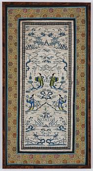 Broderi, siden. Sen Qingdynasti, omkring 1900.