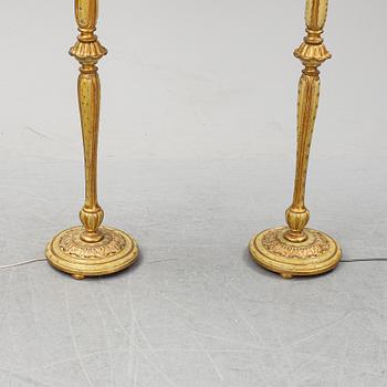 A pair of Louis XVI-style floor lamps, second half of the 20th century.