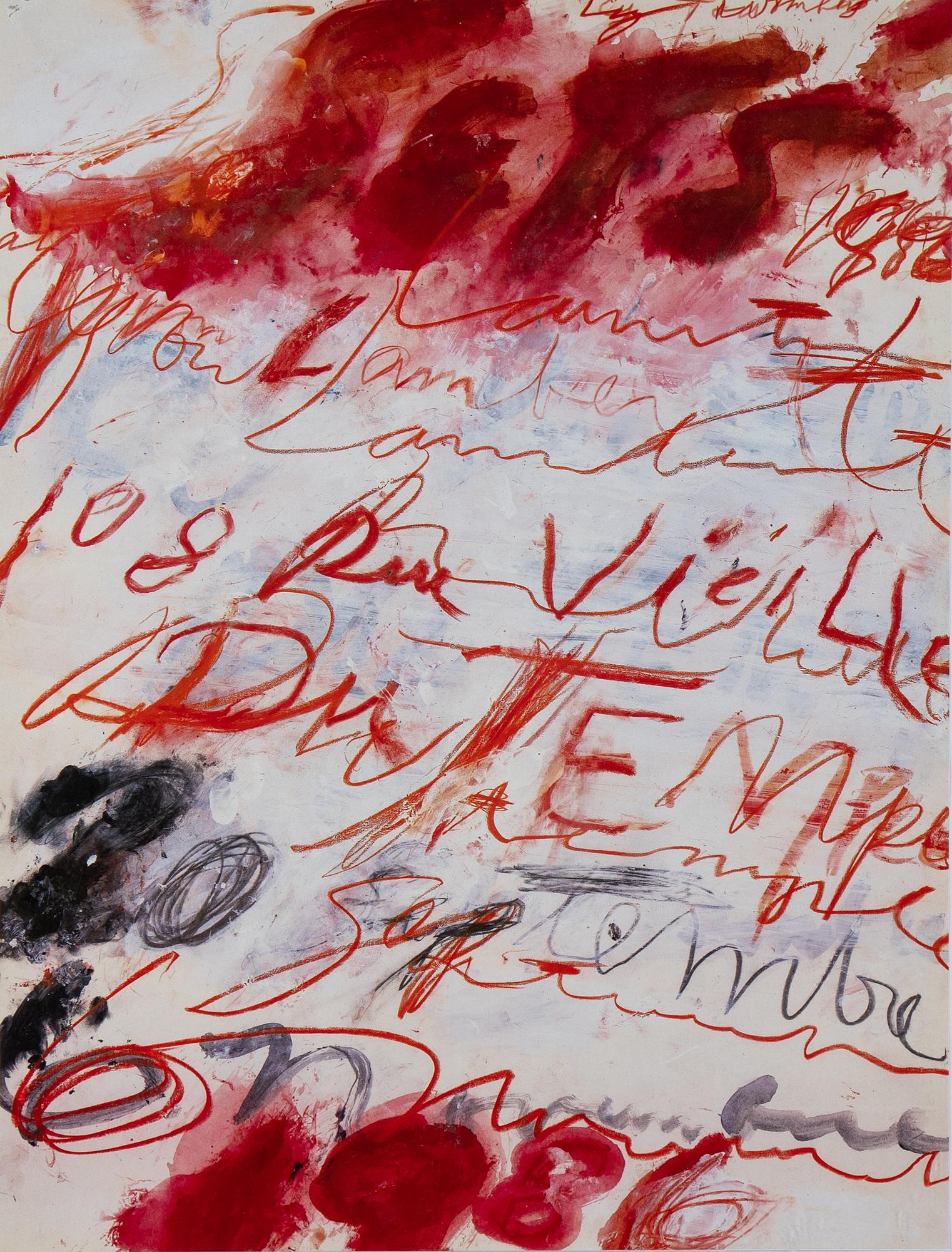 Cy Twombly, efter. Affisch, offset.