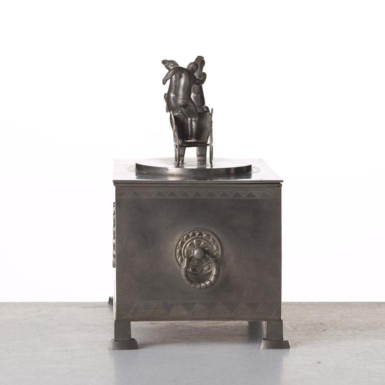 Nils Fougstedt, a pewter box for Firma Svenskt Tenn, model A 810, 1929.