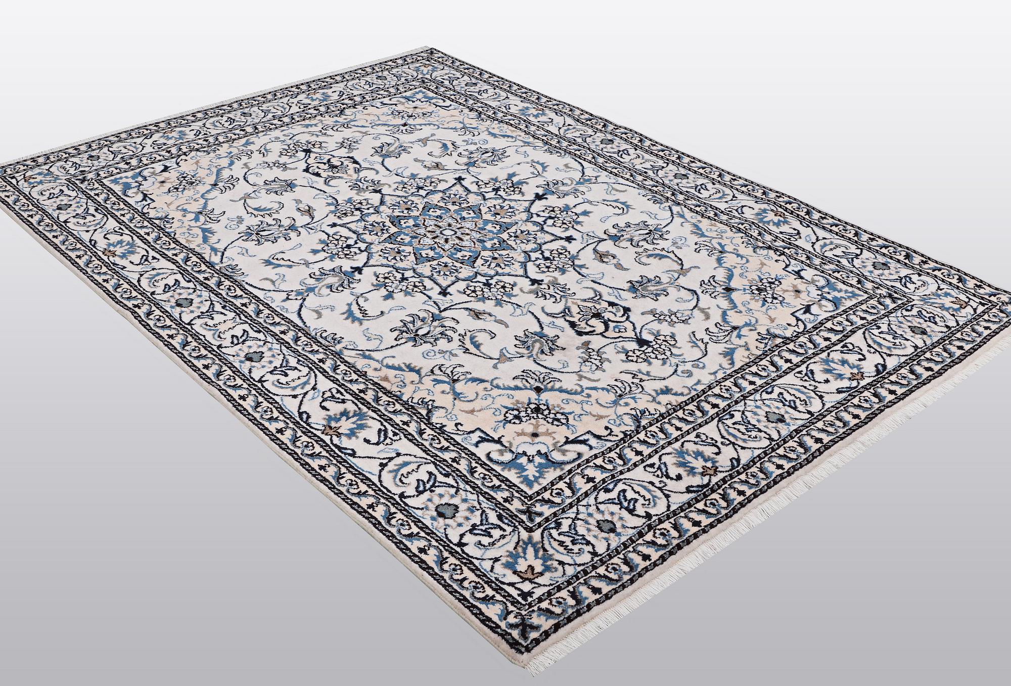 A rug, Nain, part silk, so called 9 LAA, ca 233 x 164 cm.