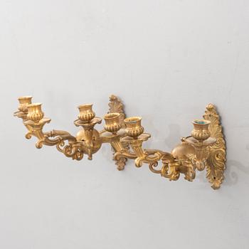 A pair of wall brackets late empire later part of the 19th century.