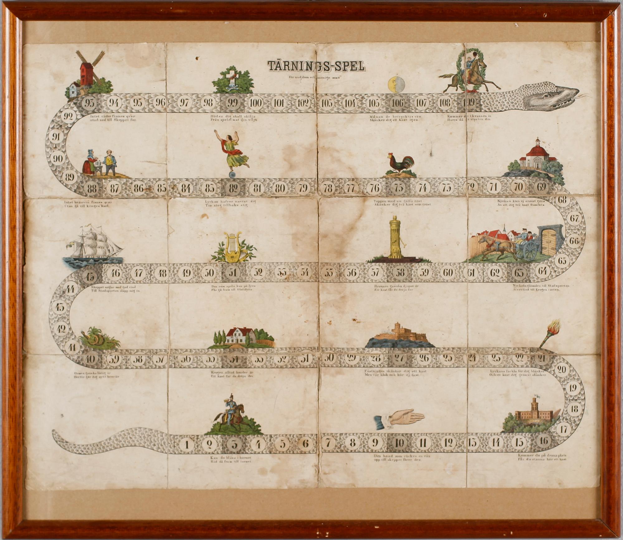 HANDKOLORERAD GRAVYR, 1800-tal.