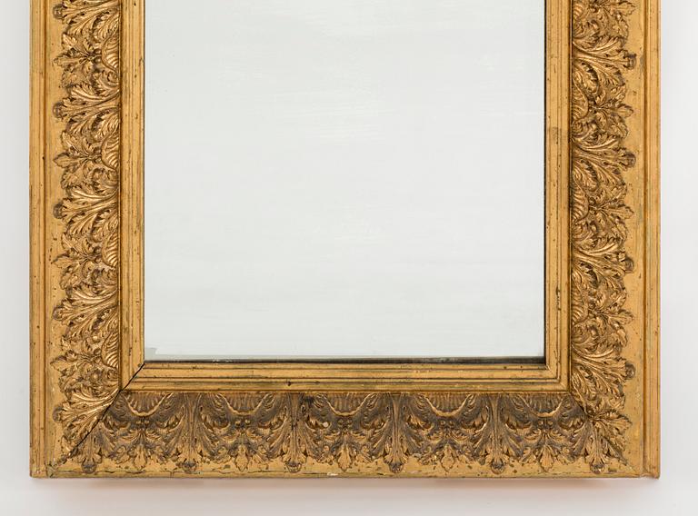 A second half of the 19th century mirror and console table.