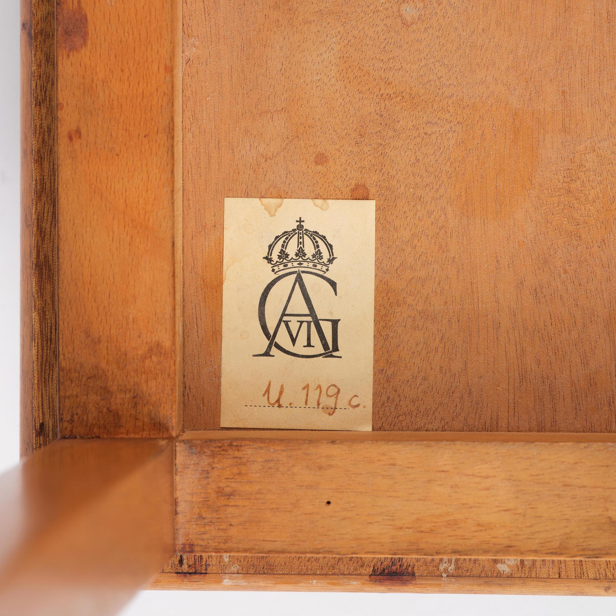 A side table from the royal collections at Ulriksdal Palace, 1930s.