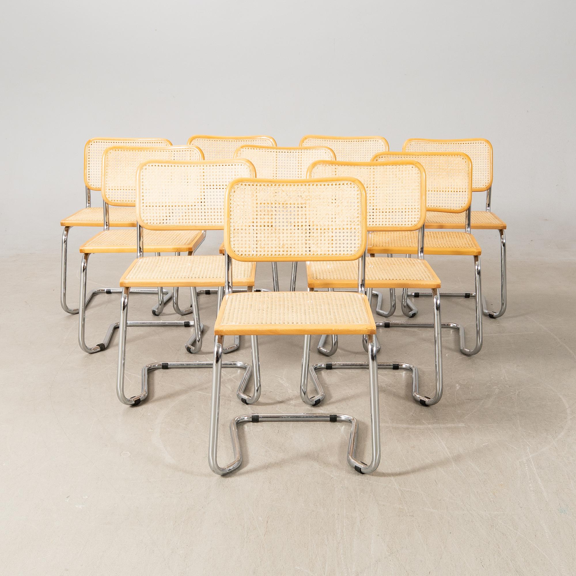 Chairs, 10 pcs, late 20th century, Italy.