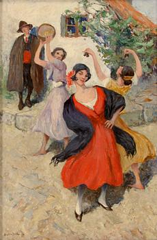 ALLAN ÖSTERLIND, olja på pannå. Sign.