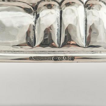 A Swedish early 20th century art nouveau silver centerpiece bowl, mark of Karl Anderson, Stockholm 1916.