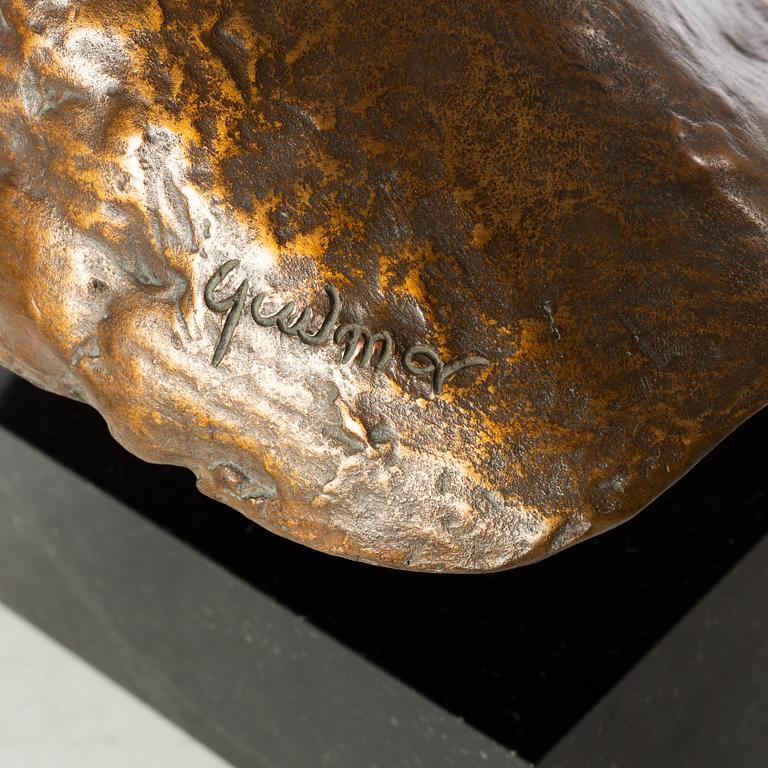 Gudmar Olovson, sculpture. Signed. Numbered. Foundry mark. Bronze, total height 52 cm, length 28 cm.
