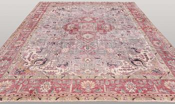 A carpet, oriental, 381 x 288 cm.