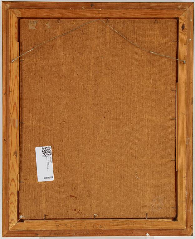 August Jernberg, oil on paper/panel, signed.