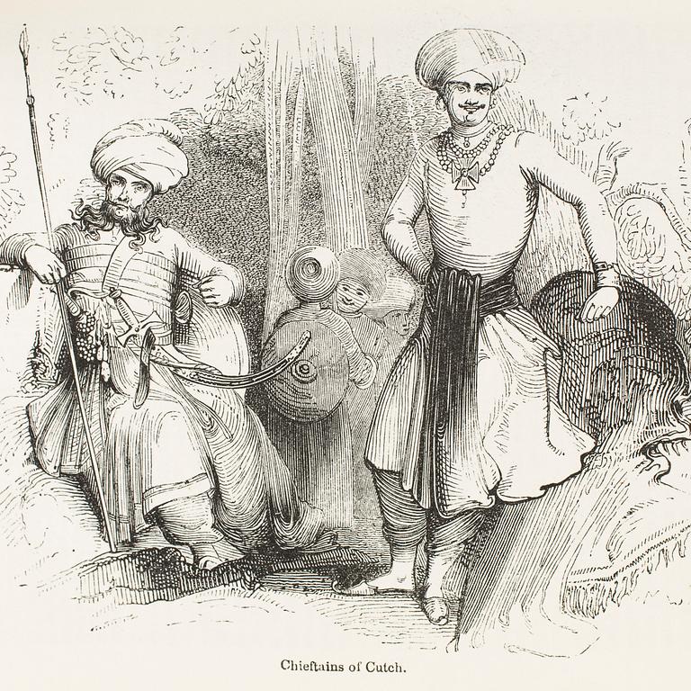 BOOK, 2+1 volumes, about India, among others, Mac Farlane "Indian Empire" part 1+2, 1844.