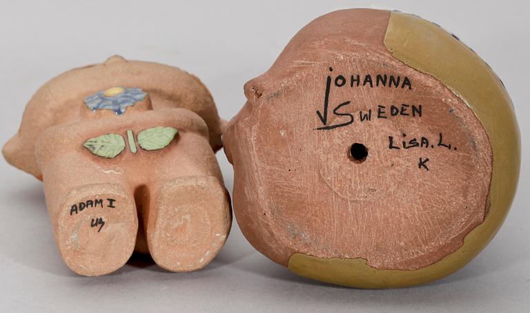 FIGURINER, 2 st, stengods, Lisa Larson, Gustavsberg.