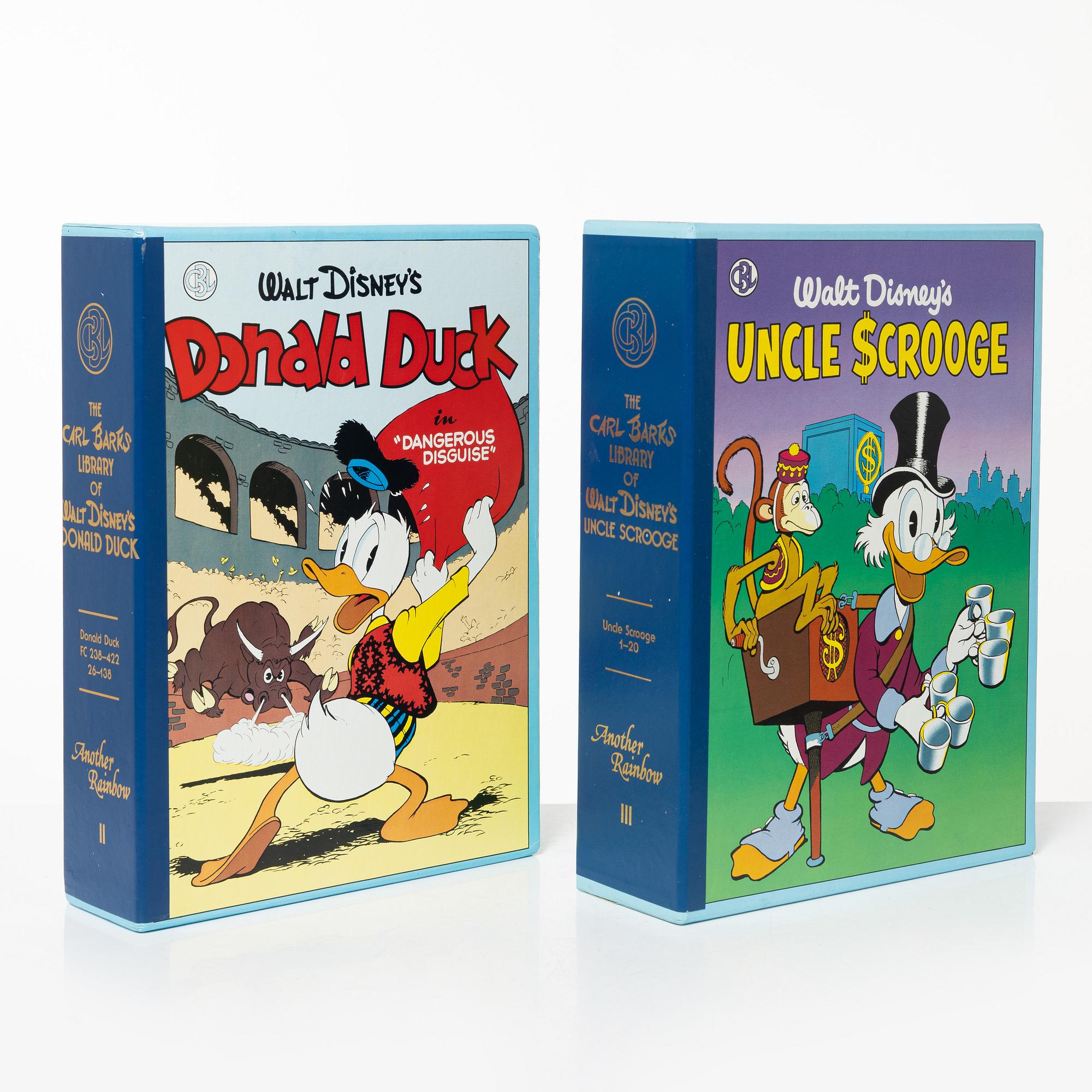 Carl Barks library, 30 volumes, Walt Disney, another Rainbow Publishing, USA. 1980's.