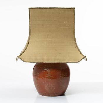 A porcelain table lamp, G&C, 20th/21st century.