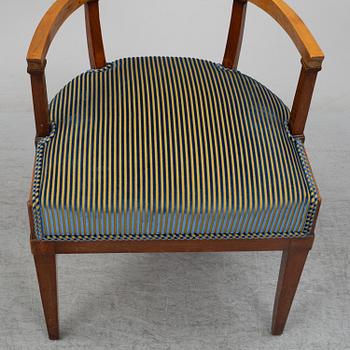 A desk armchair, Swedish Empire 1820-40's.