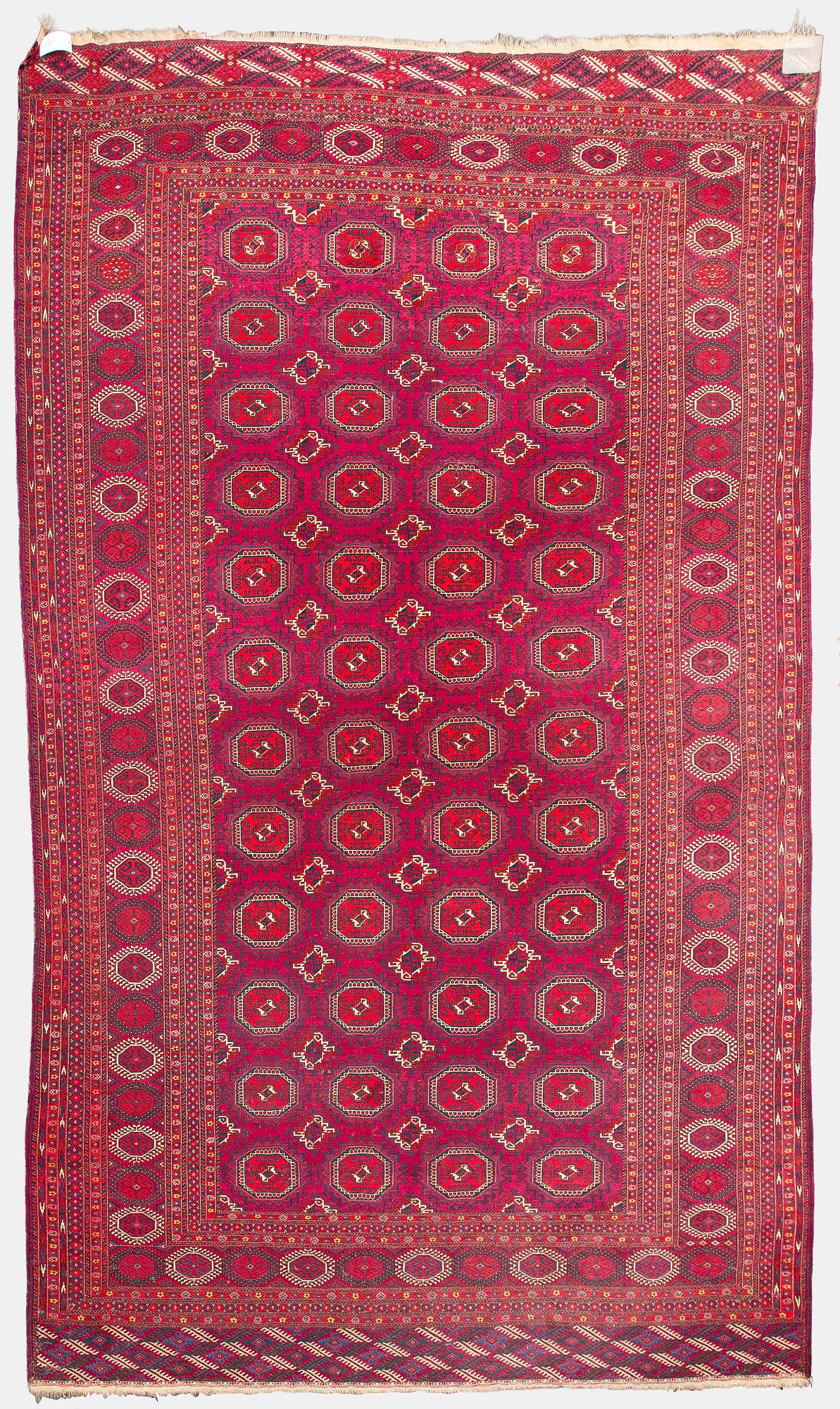 Matto, Turkmen, antiikki, n. 397x233 cm.
