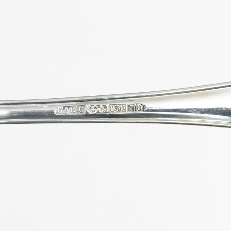 A 38 piece silver cutlery service, model Svensk, GAB/Gewe, Eskilstuna, 1981–2005.