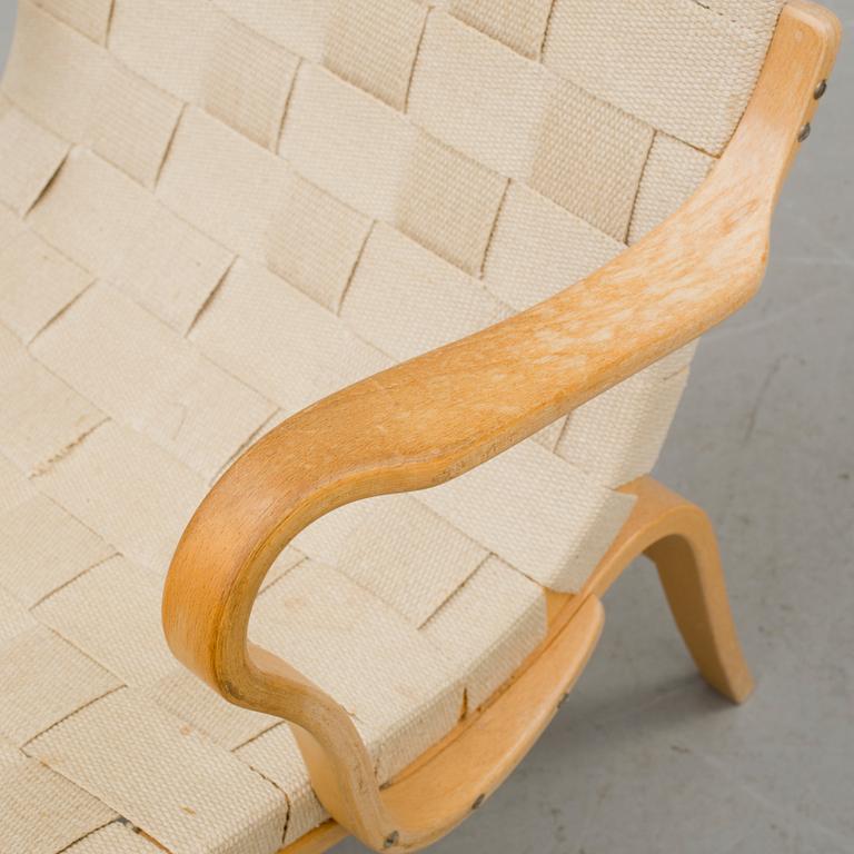 FÅTÖLJER, 2 st, "Eva", Bruno Mathsson, Dux, 1900-talets andra hälft.