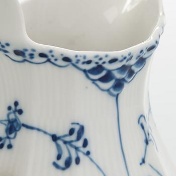 A 'Blue Fluted Half Lace' / 'Musselmalet' pitcher, Royal Copenhagen, model 646, 1965.