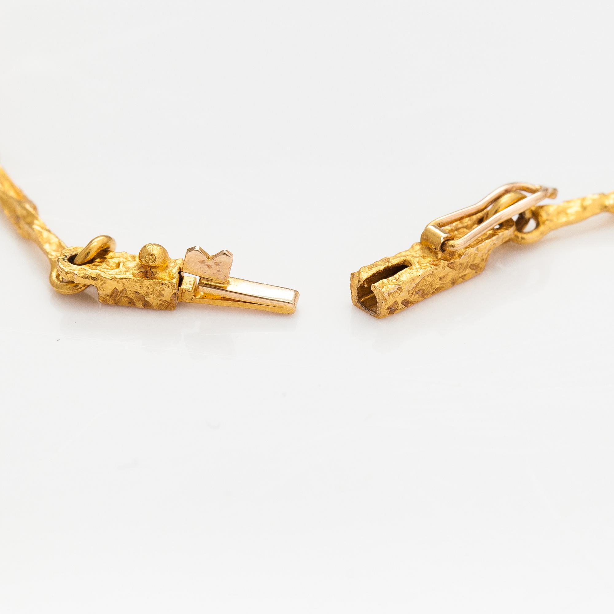 Björn Weckström, A 14K gold necklace "Pendolo". Lapponia 1999.