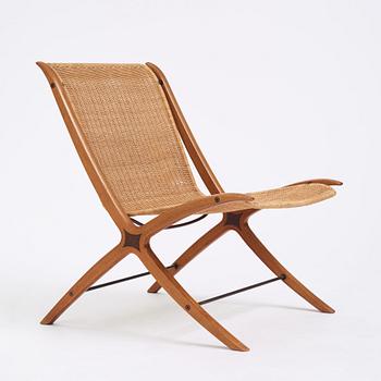 Peter Hvidt & Orla Mølgaard Nielsen, an easy chair,  'model 6103 X-chair', Fritz Hansen, Denmark 1960s.