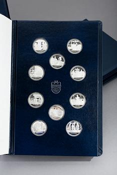 SAMLARMYNT, sterlingsilver, 100 st. Franklin Mint.