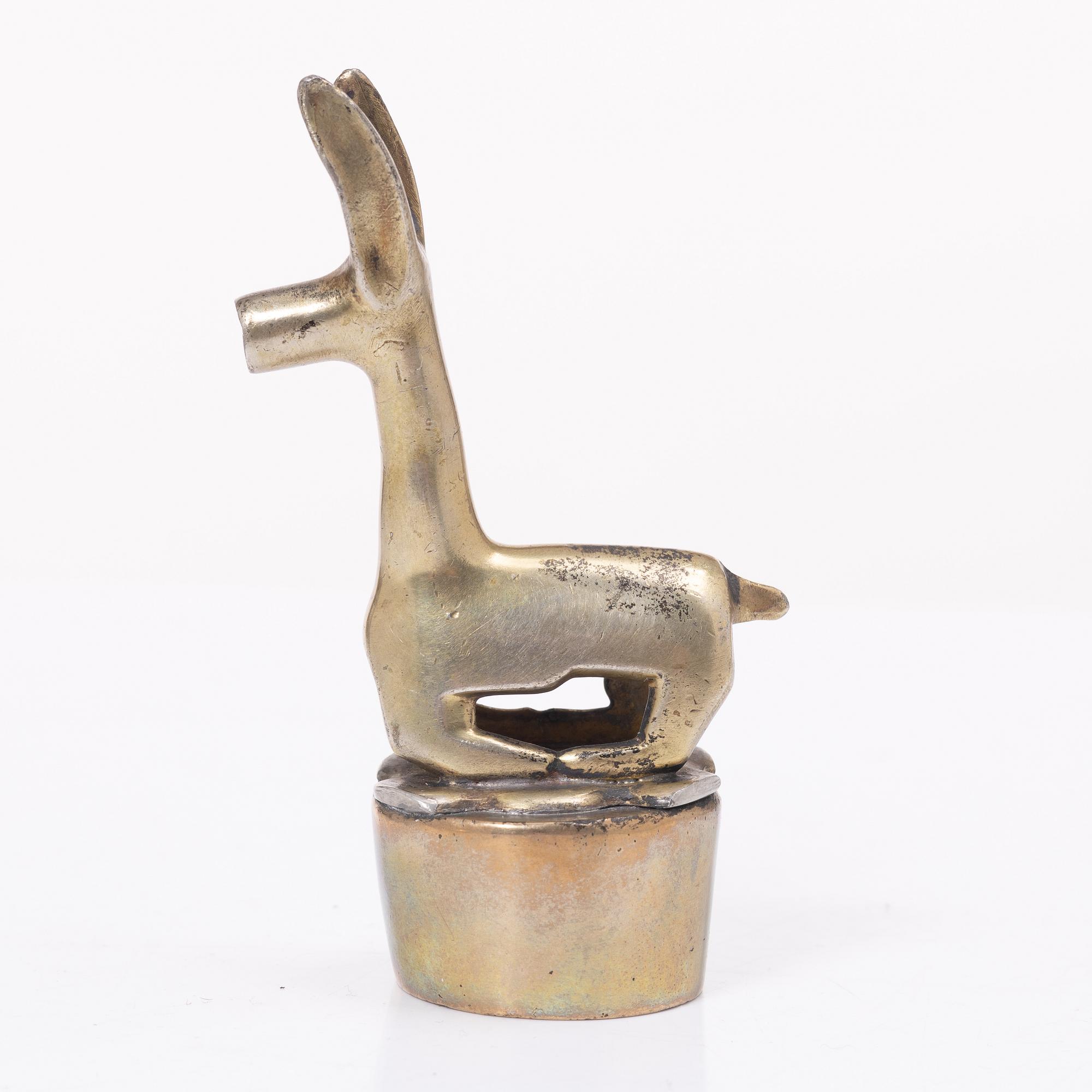 Estrid Ericson, sigillstamp i form av antilop, modellnr A1200, Firma Svenskt Tenn, formgiven 1929 – 1930,.