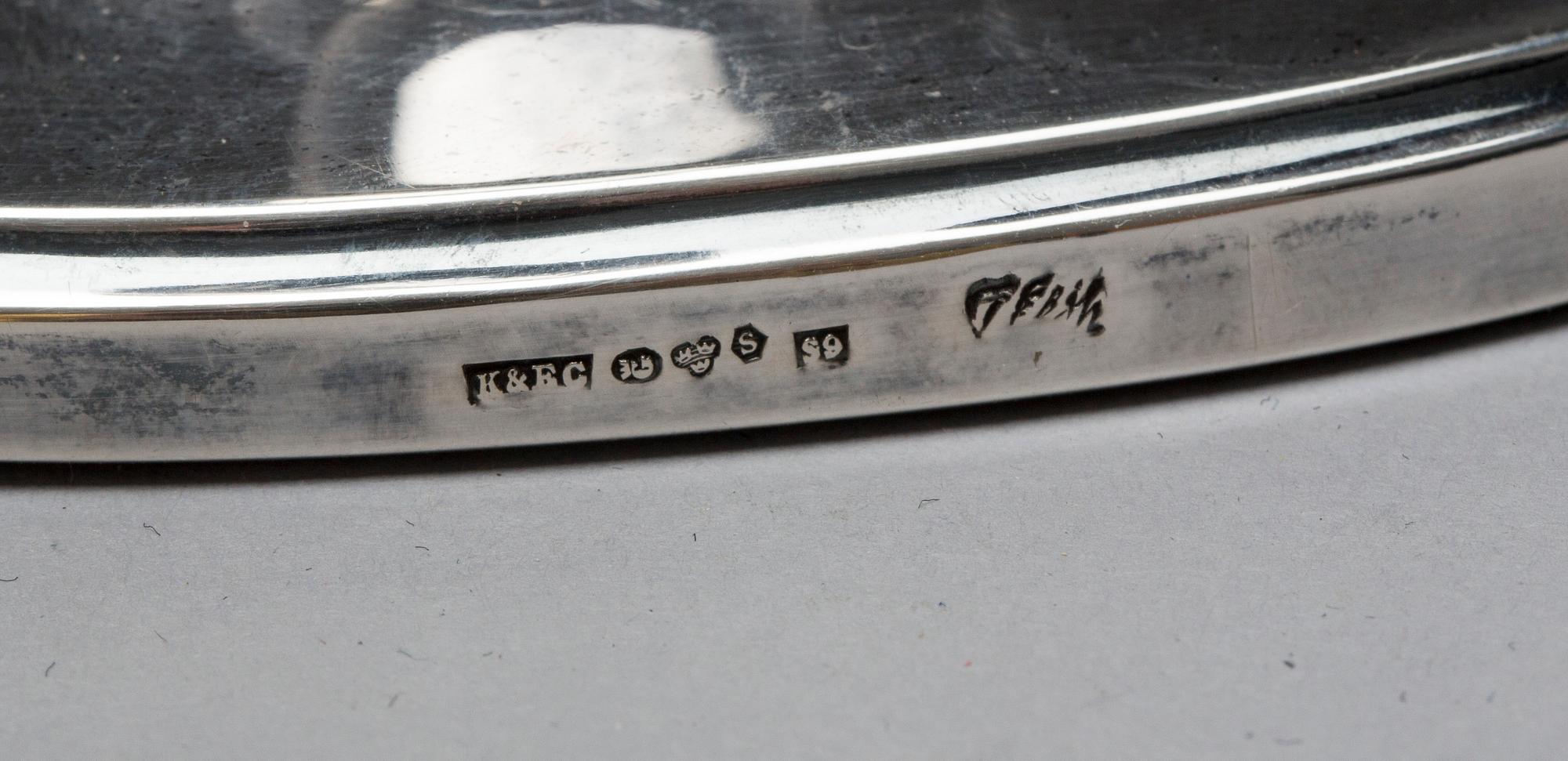 LJUSSTAKAR, ett par, silver, Tore Eldh, K&EC, Göteborg, 1968 och 1969.