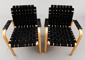 KARMSTOLAR, 1 par, modell 45, Alvar Aalto, 1900-talets andra hälft.