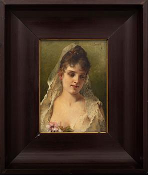 CONRAD KIESEL, oil on board, signed.