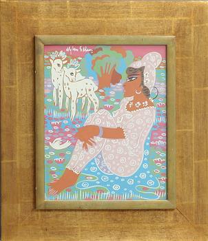 ALY BEN SALEM, gouache, sign.