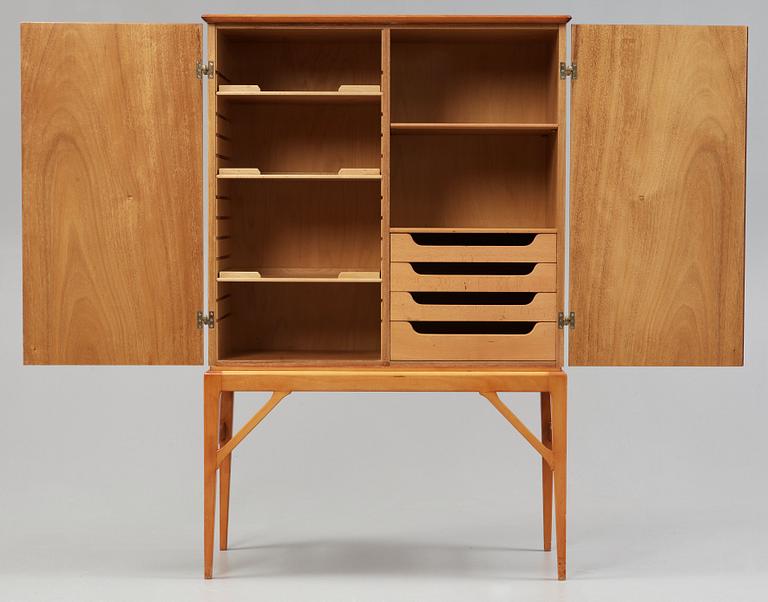 A Swedish Modern mahogany and birch cabinet attributed to Sven-Erik Skawonius, Stockholm 1940-50's.