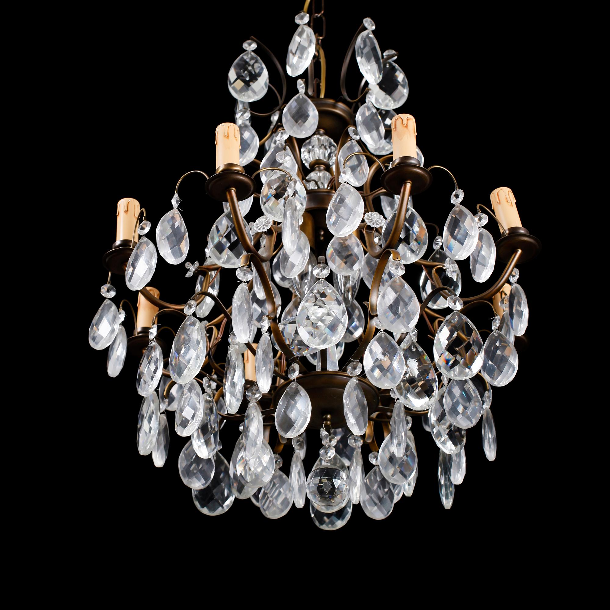 LJUSKRONA, barockstil, Reijmyre, 1900-talets andra hälft. Höjd ca 66 cm.