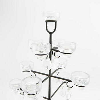 Kandelaber smide och gjutet glas 1900-talets andra hälft.