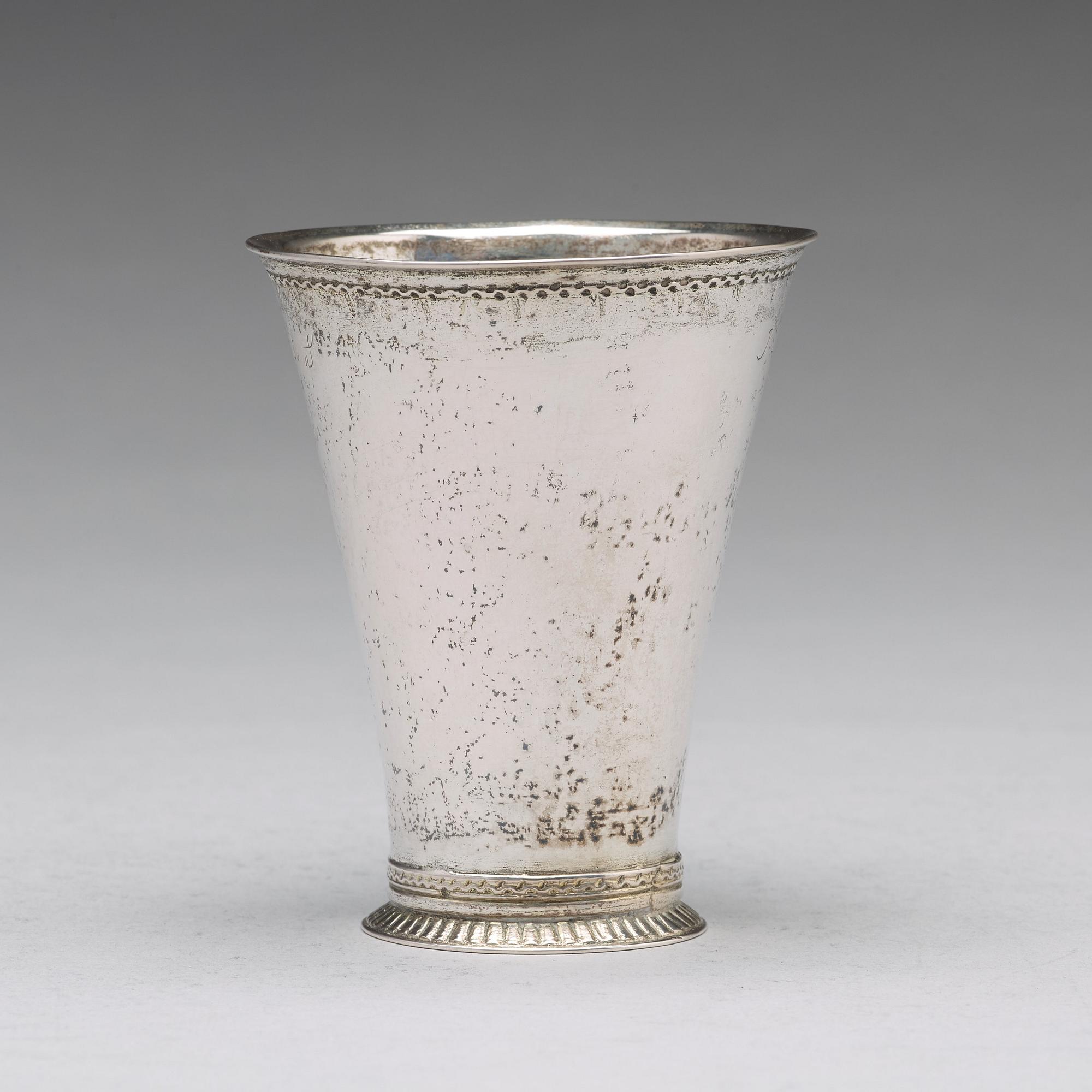Petter Julin, bägare, silver, Köping 1754.