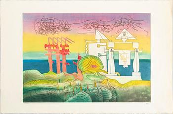 Roberto Matta, From "L'arc, obscure des Heures".