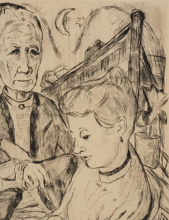 Max Beckmann, "Familienszene" from "Gesichter".