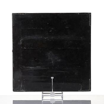 A black lacquer and mother of pearl tray, Qing dynasty, 18th century.